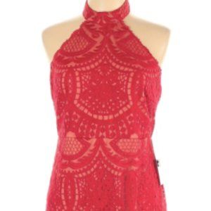 Red Lace Cocktail Dress Lulus
